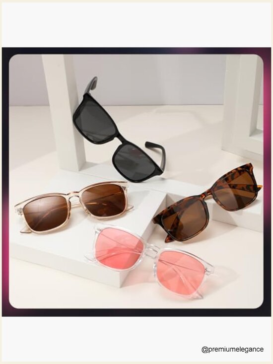 4 Pairs Polarized Sunglasses UV400 Classic Shape Trendy Unisex main image 5